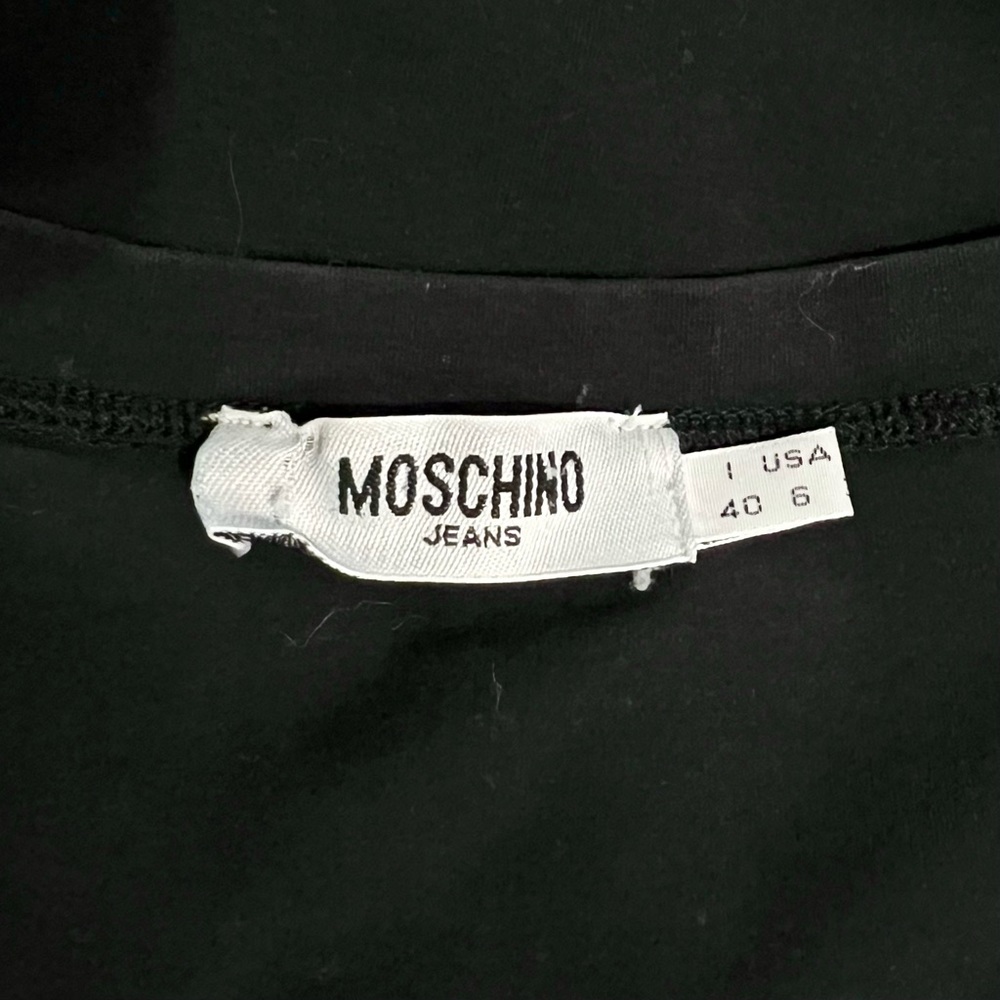 Moschino Paris Rhinestone Bedazzled Short Sleeve T-Shirt View 2